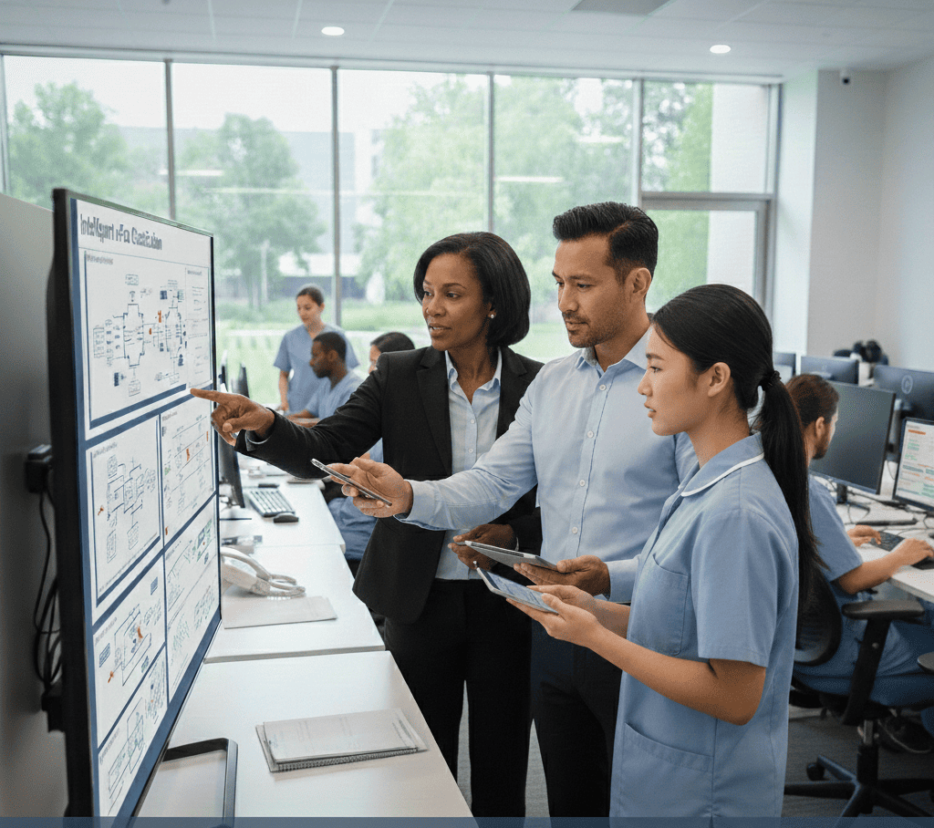 Illustration of fragmented SNF API integrations causing data silos and workflow disruptions