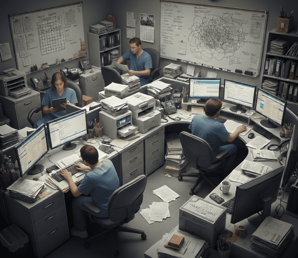 Illustration of overlooked gaps in SNF management systems affecting operations and compliance